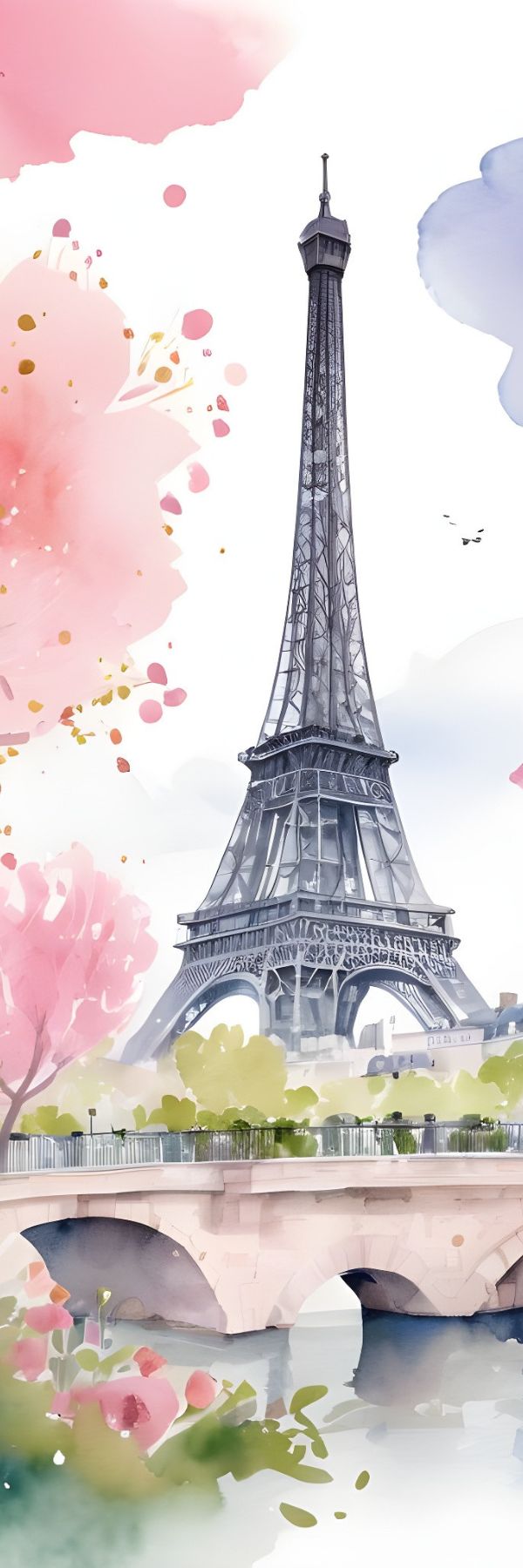 Pink Paris Eiffel Tower Bookmark