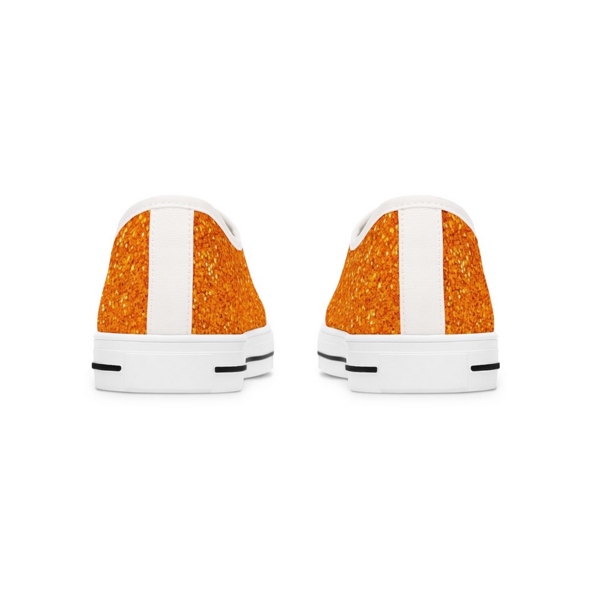 Orange Glitter-Inspired Sneakers