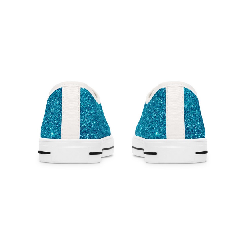 Turquoise Glitter-Inspired Sneakers