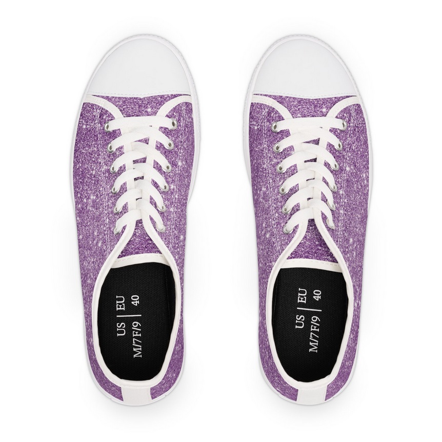 Lilac Glitter-Inspired Sneakers