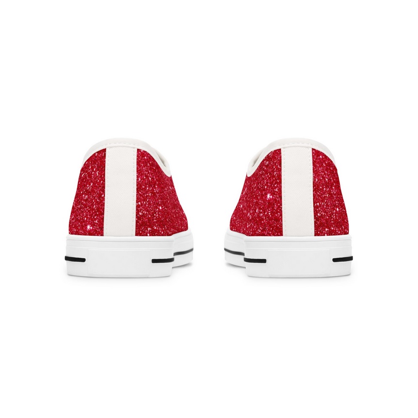 Red Glitter-Inspired Sneakers