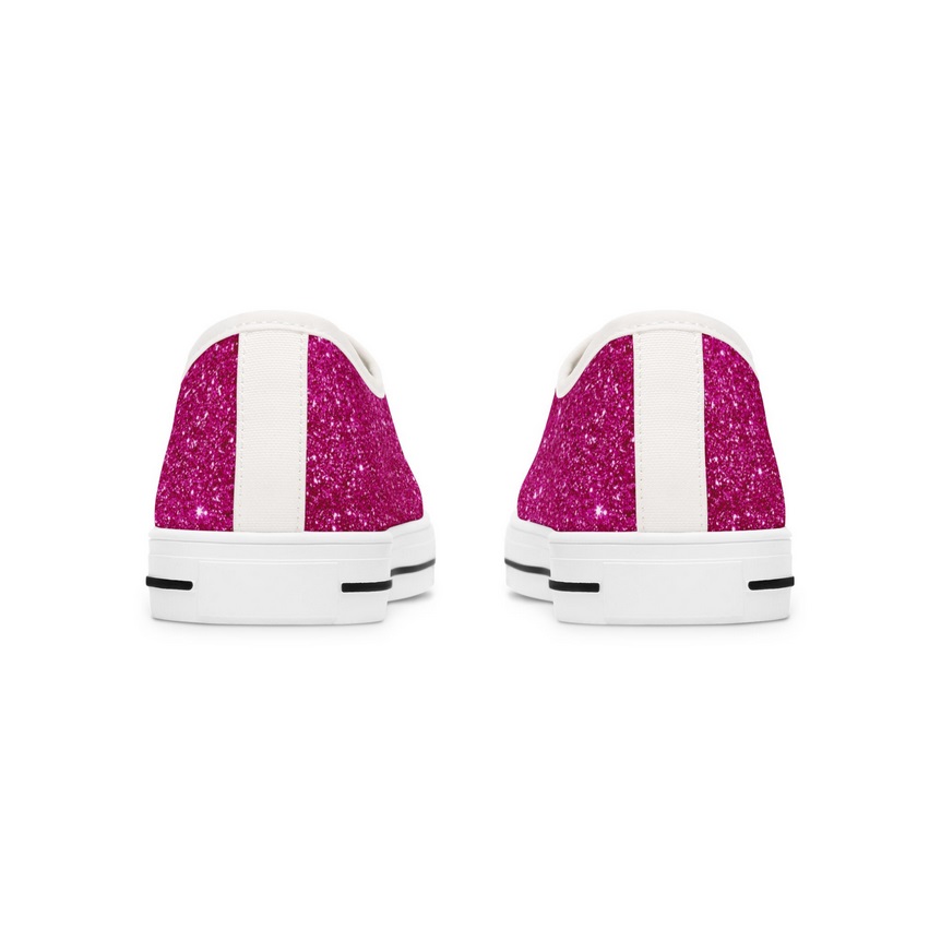 Magenta Glitter-Inspired Sneakers