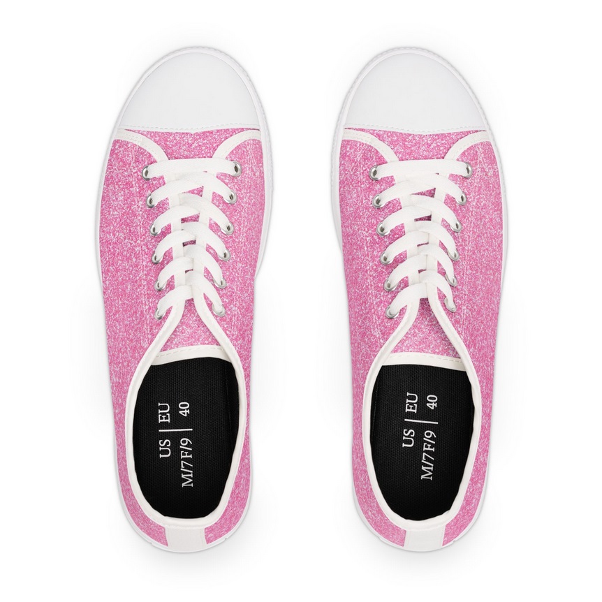 Baby Pink Glitter-Inspired Sneakers