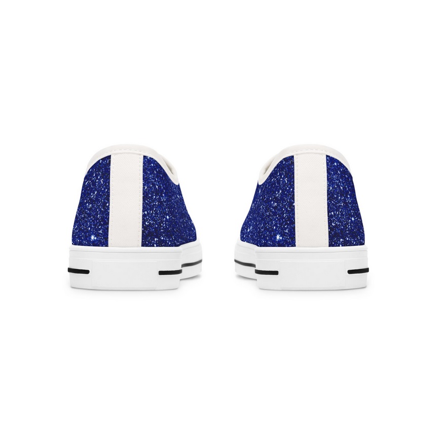 Navy Blue Glitter-Inspired Sneakers