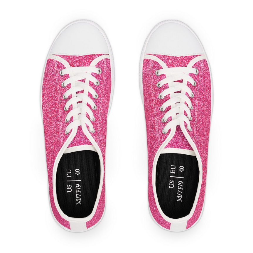 Bubble Gum Pink Glitter-Inspired Sneakers