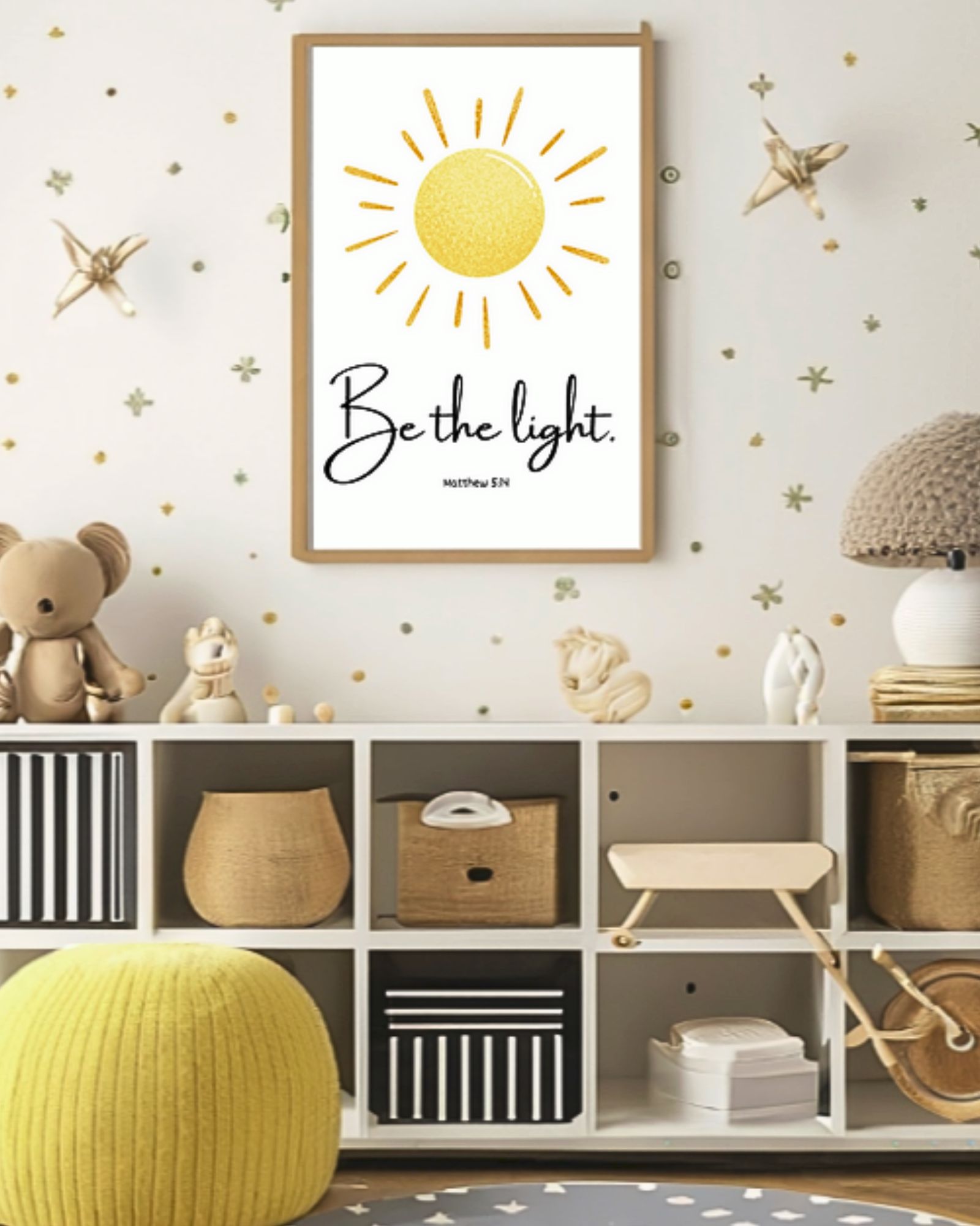 Be The Light Framed Canvas Wall Art