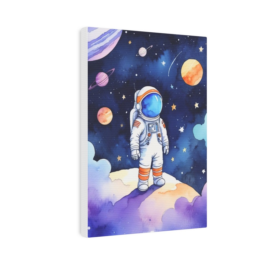 Space Walk Framed Canvas Wall Art