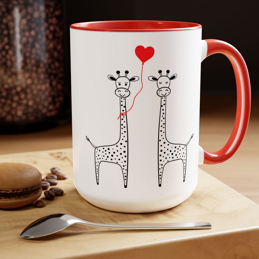 Giraffe Couple Coffee Mug