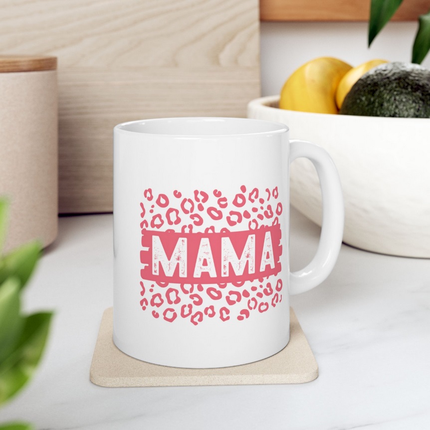 Leopard Spotted Mama Coffee Mug