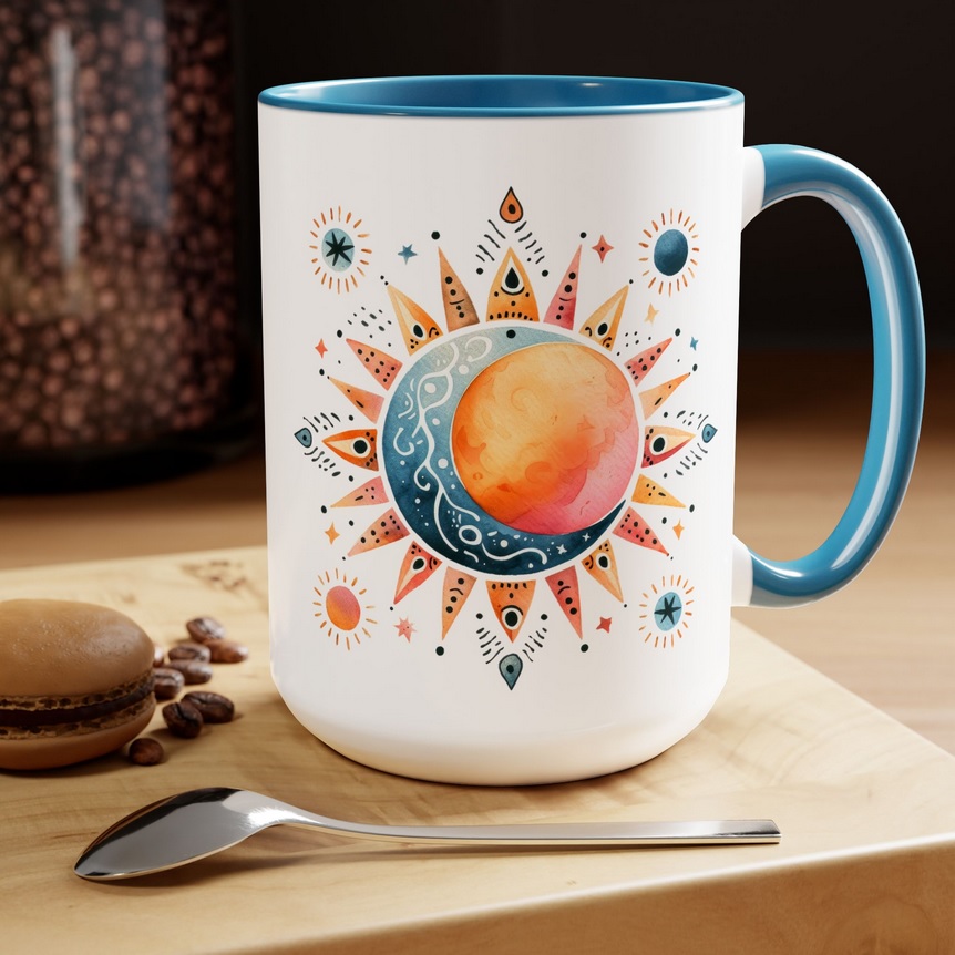 Mystical Sun and Moon Coffee Mug