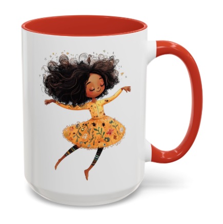 Dancing Girl (8) Ceramic Coffee Mug