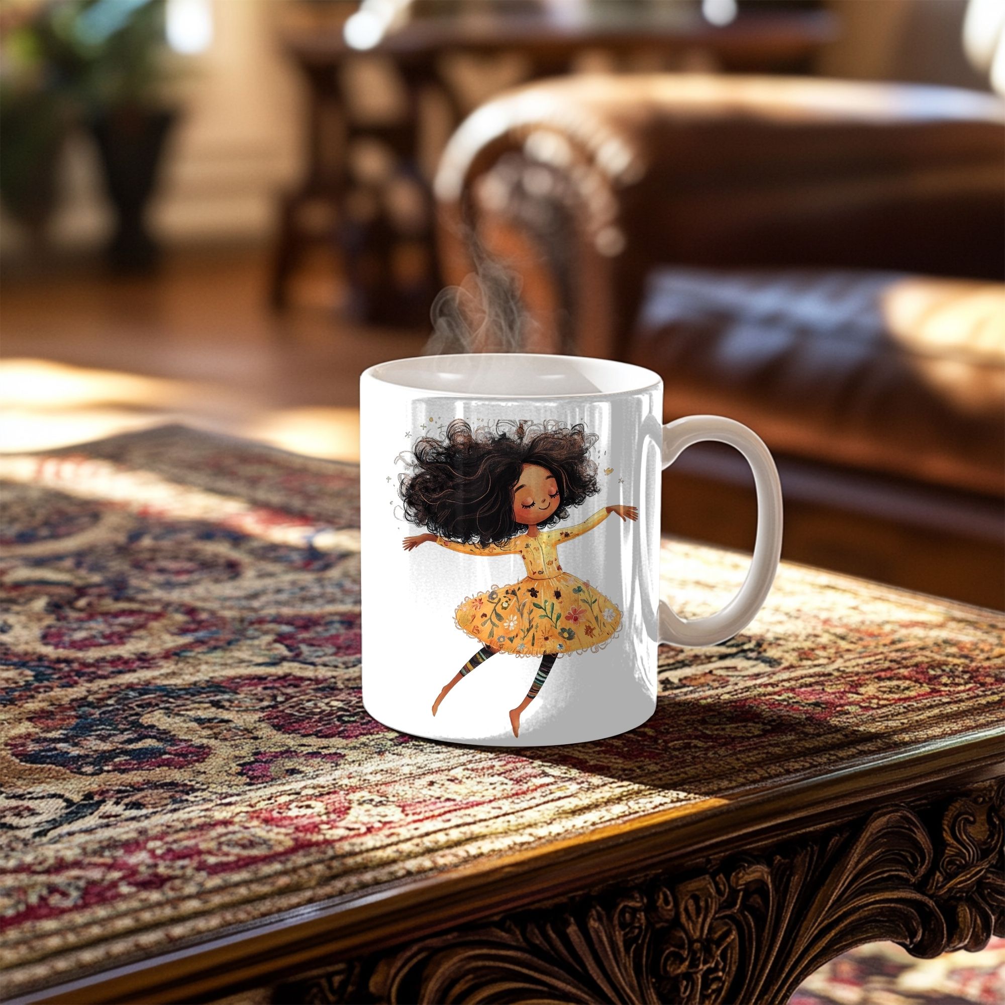 Dancing Girl (8) Ceramic Coffee Mug