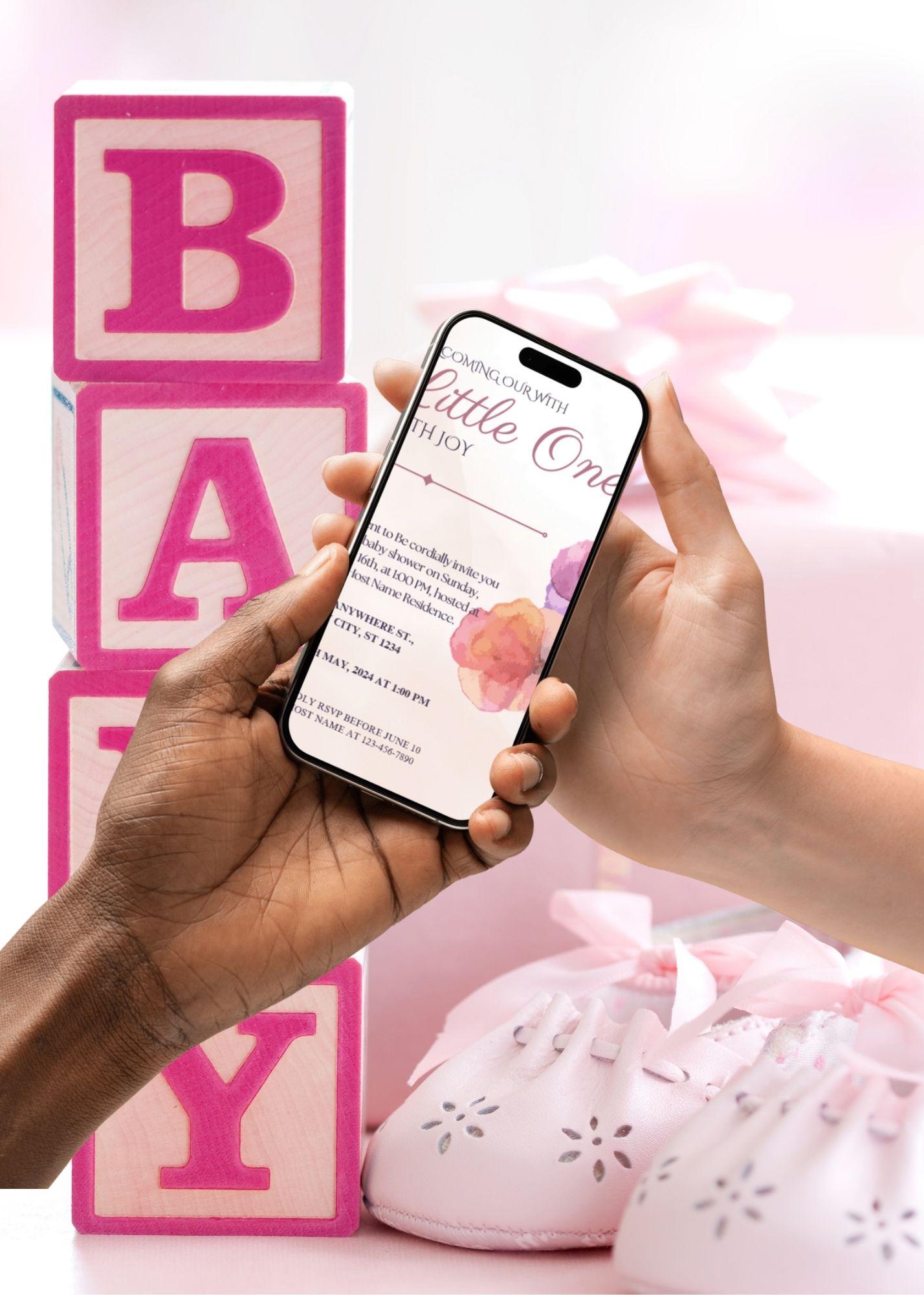 Welcoming Little One With Joy Baby Shower Invitation