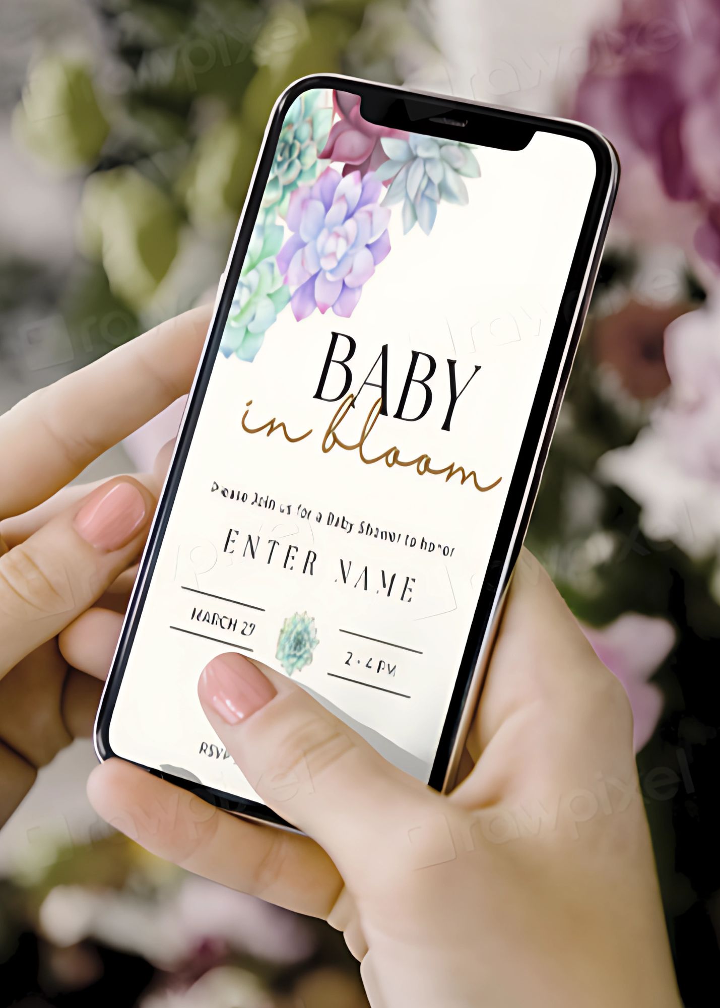 Baby In Bloom Baby Shower Invite