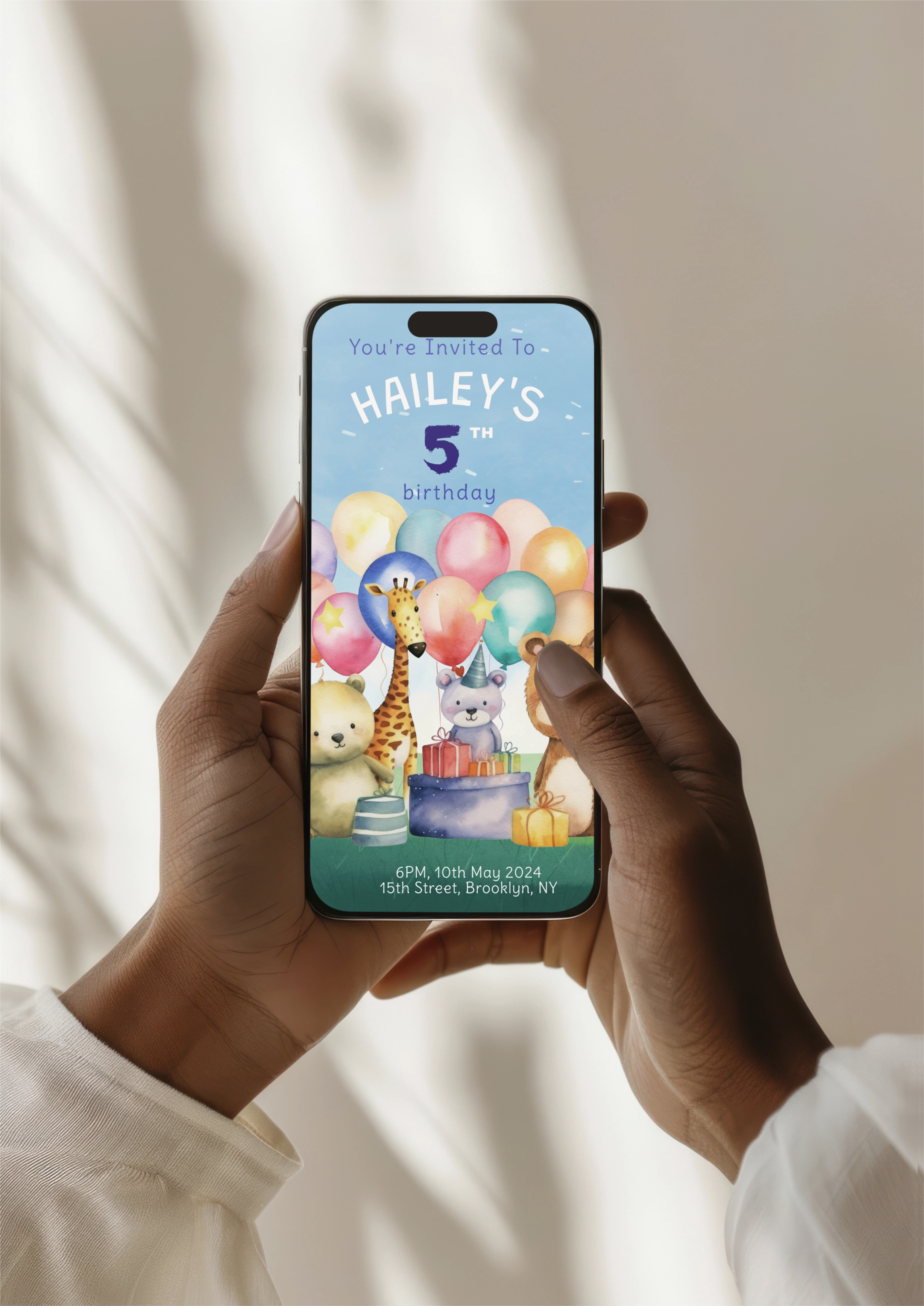 Animal Friends Birthday Invite