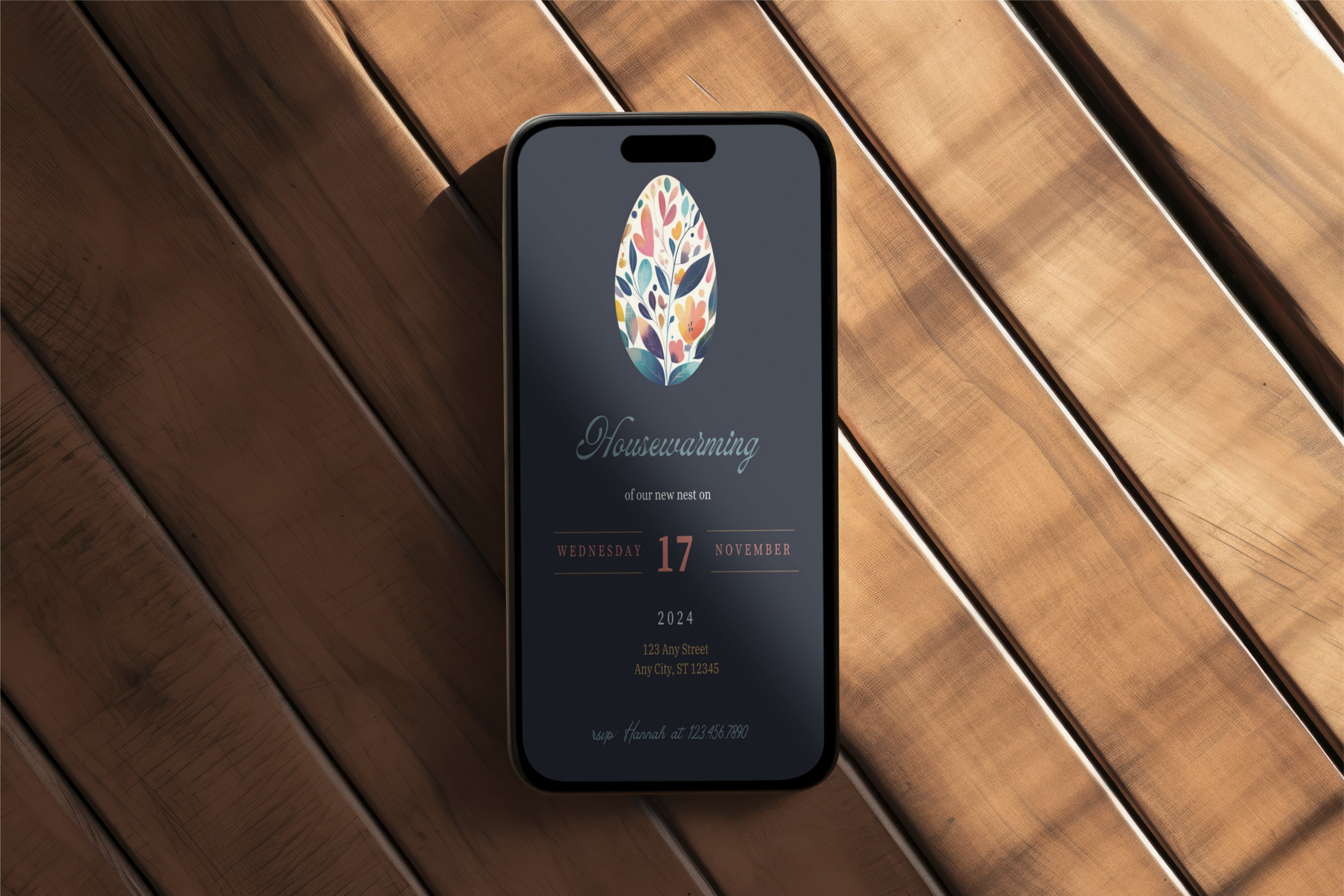 Floral Egg Digital Invite