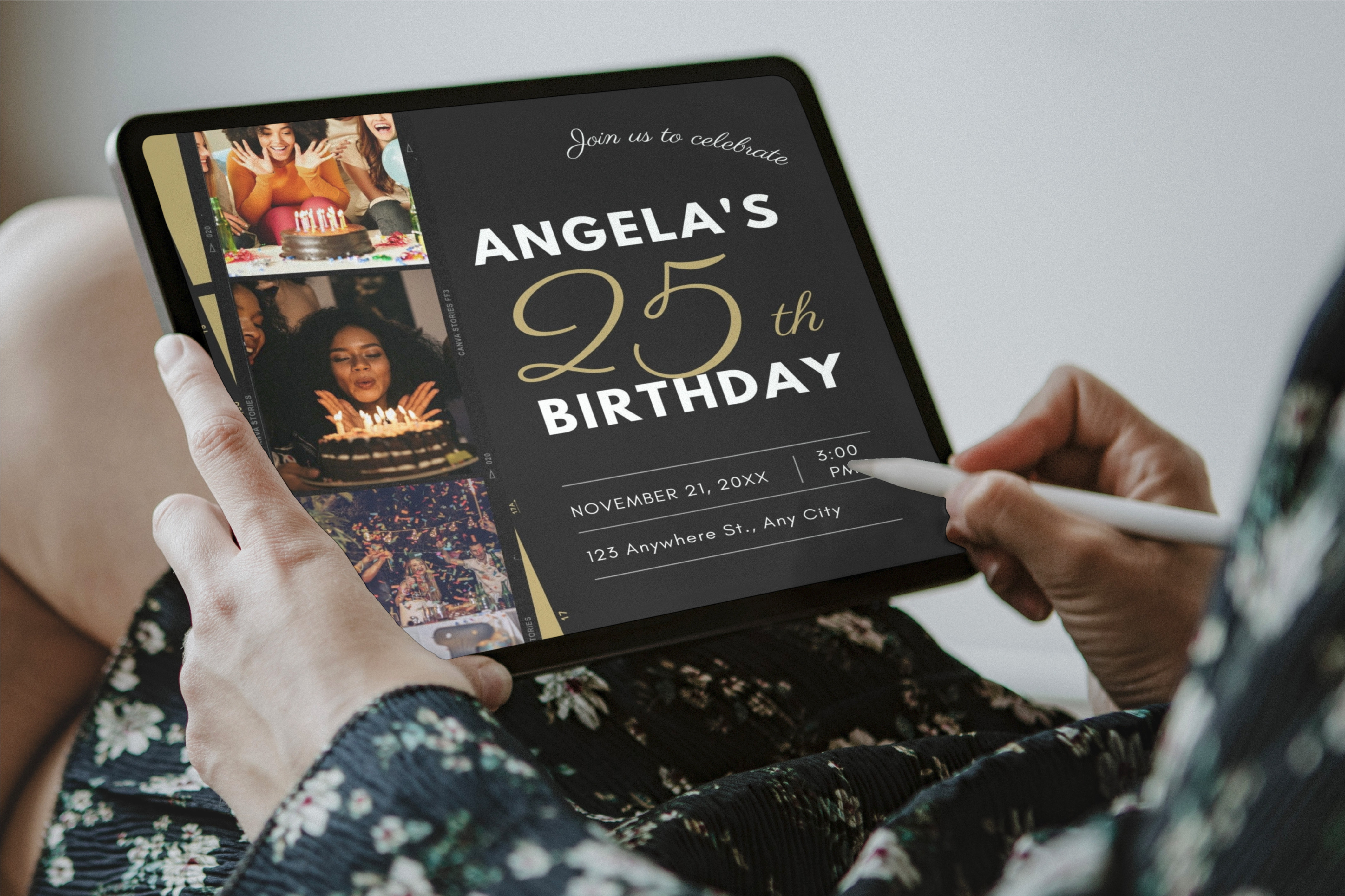 Her 25th Birthday Digital Invite
