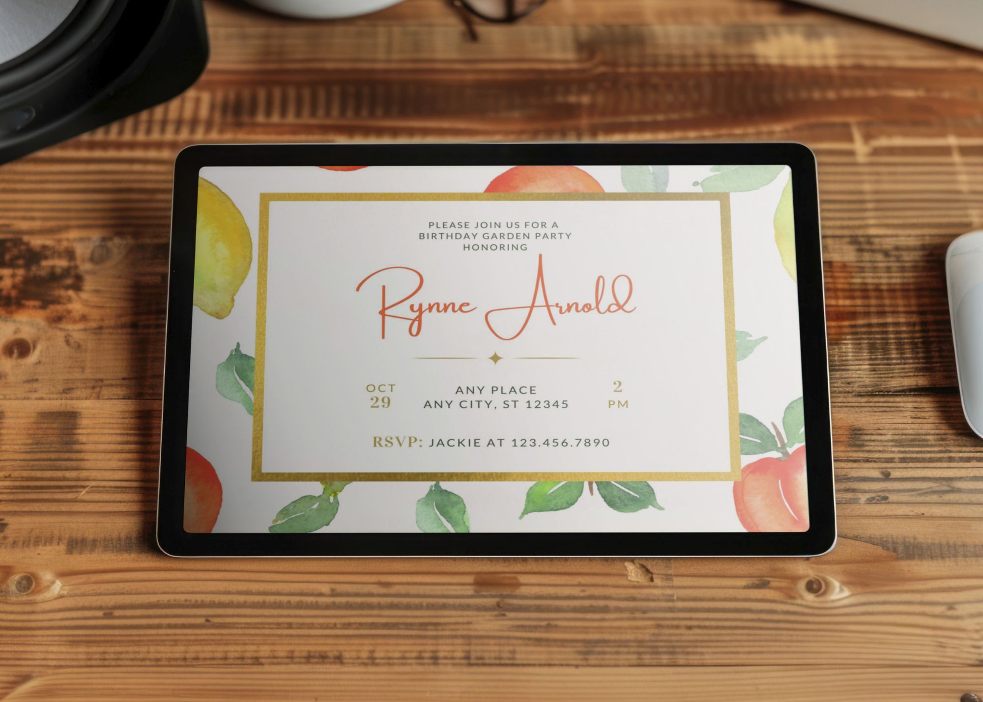 Citrus Garden Digital Invite