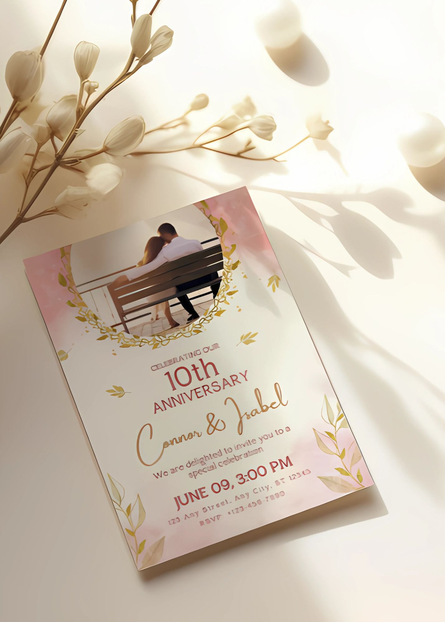 10th Wedding Anniversary Invite 01