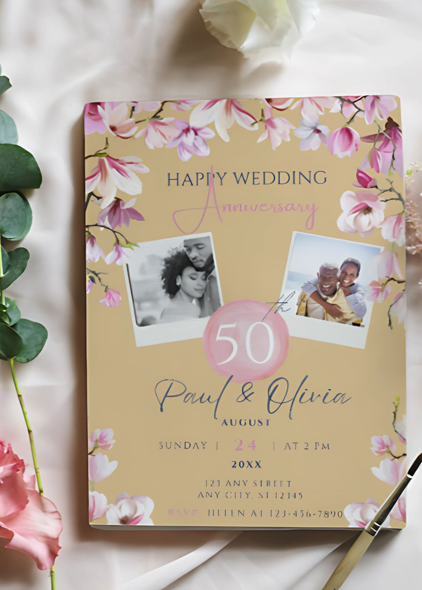 50th Wedding Anniversary Invite 02