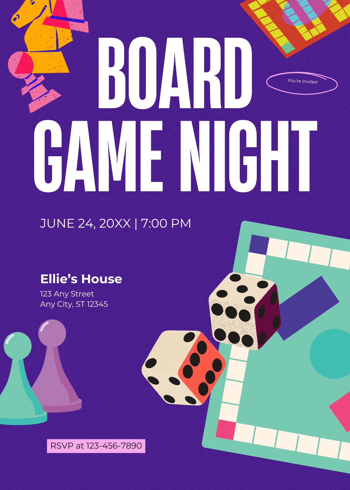 Game Night Party Invite 04