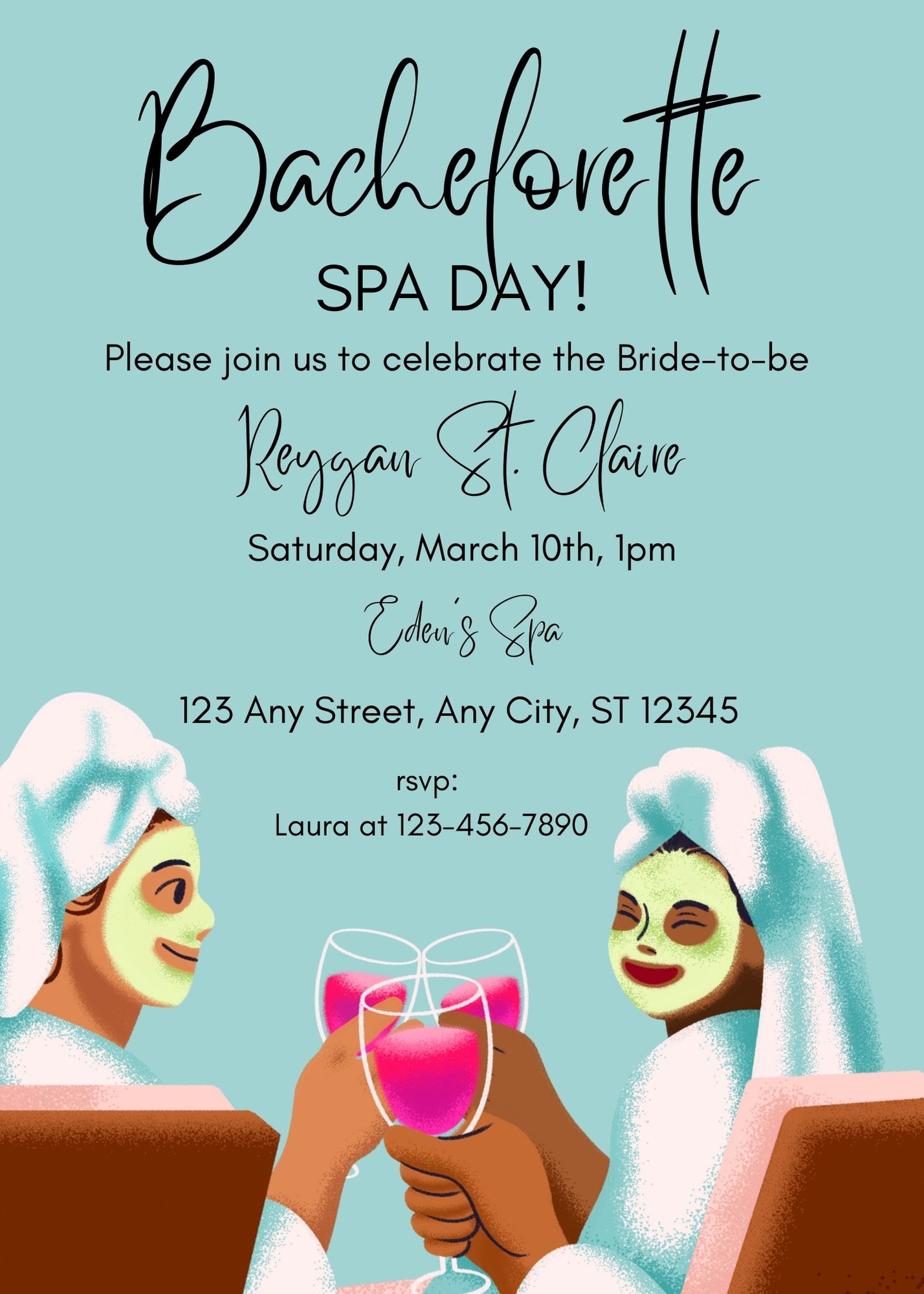 Bachelorette Spa Day Invite 01