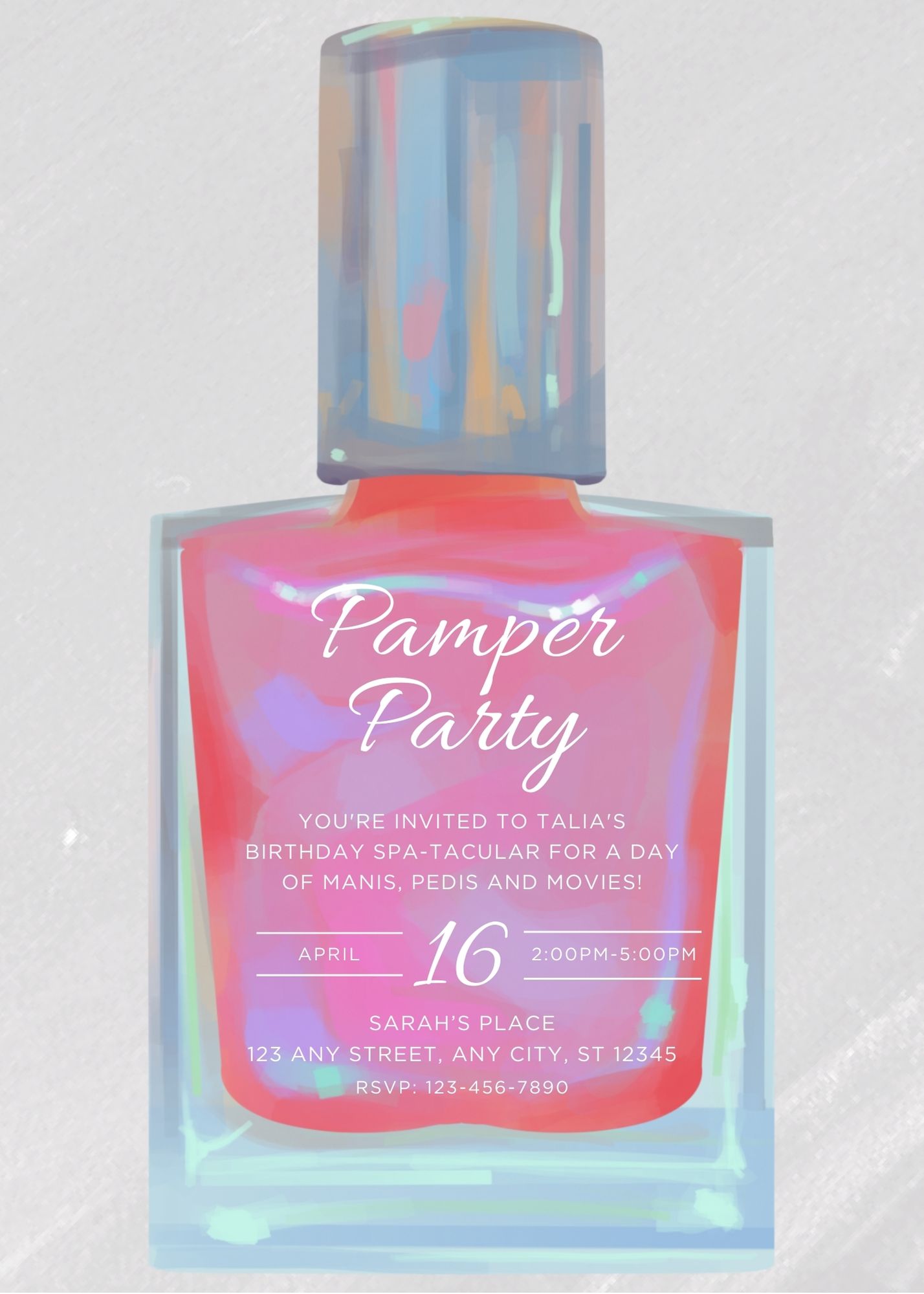 Pamper Party Digital Invite 01