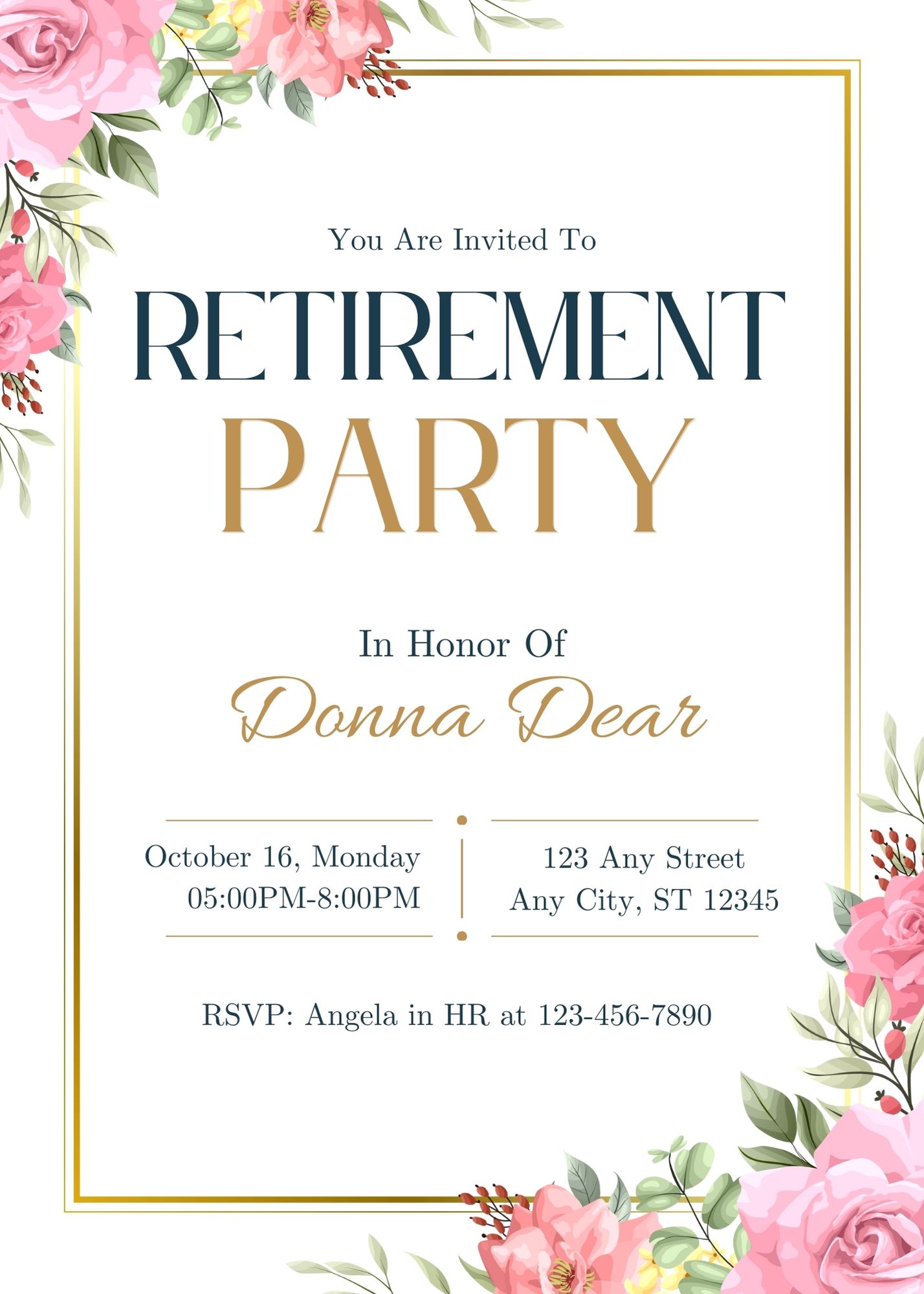 Retirement Party Invitation 01