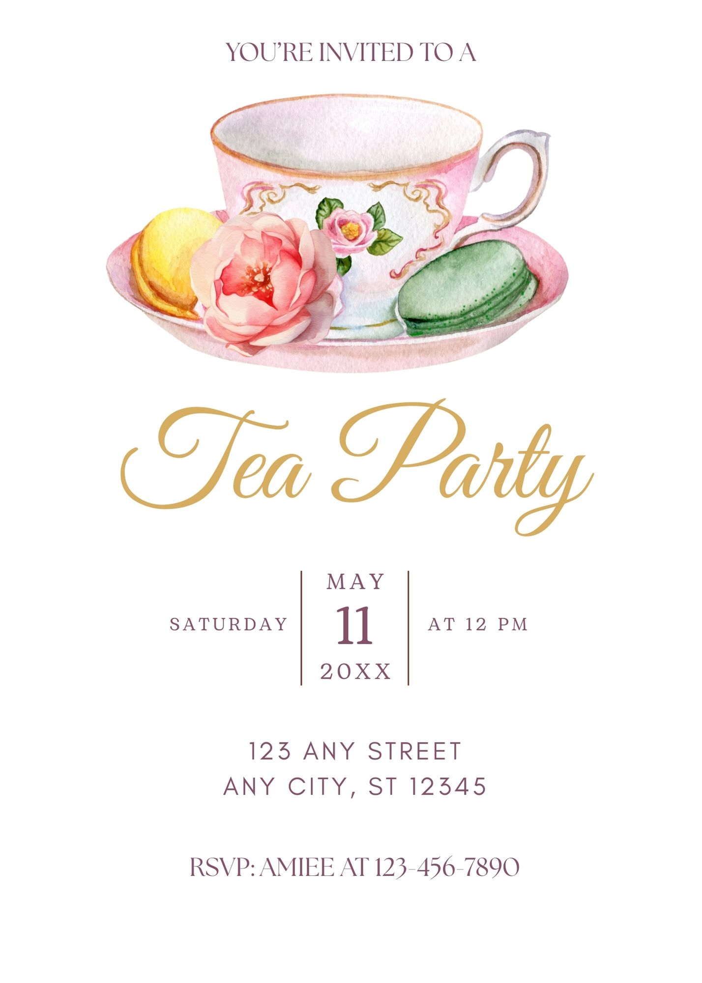 Tea Party Digital Invite 07