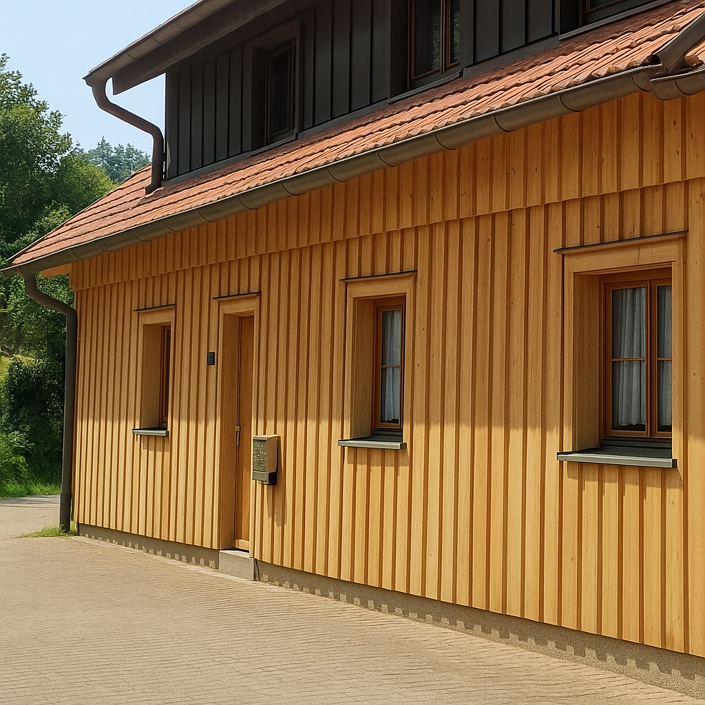 Außenfassade Massivholz-Eiche