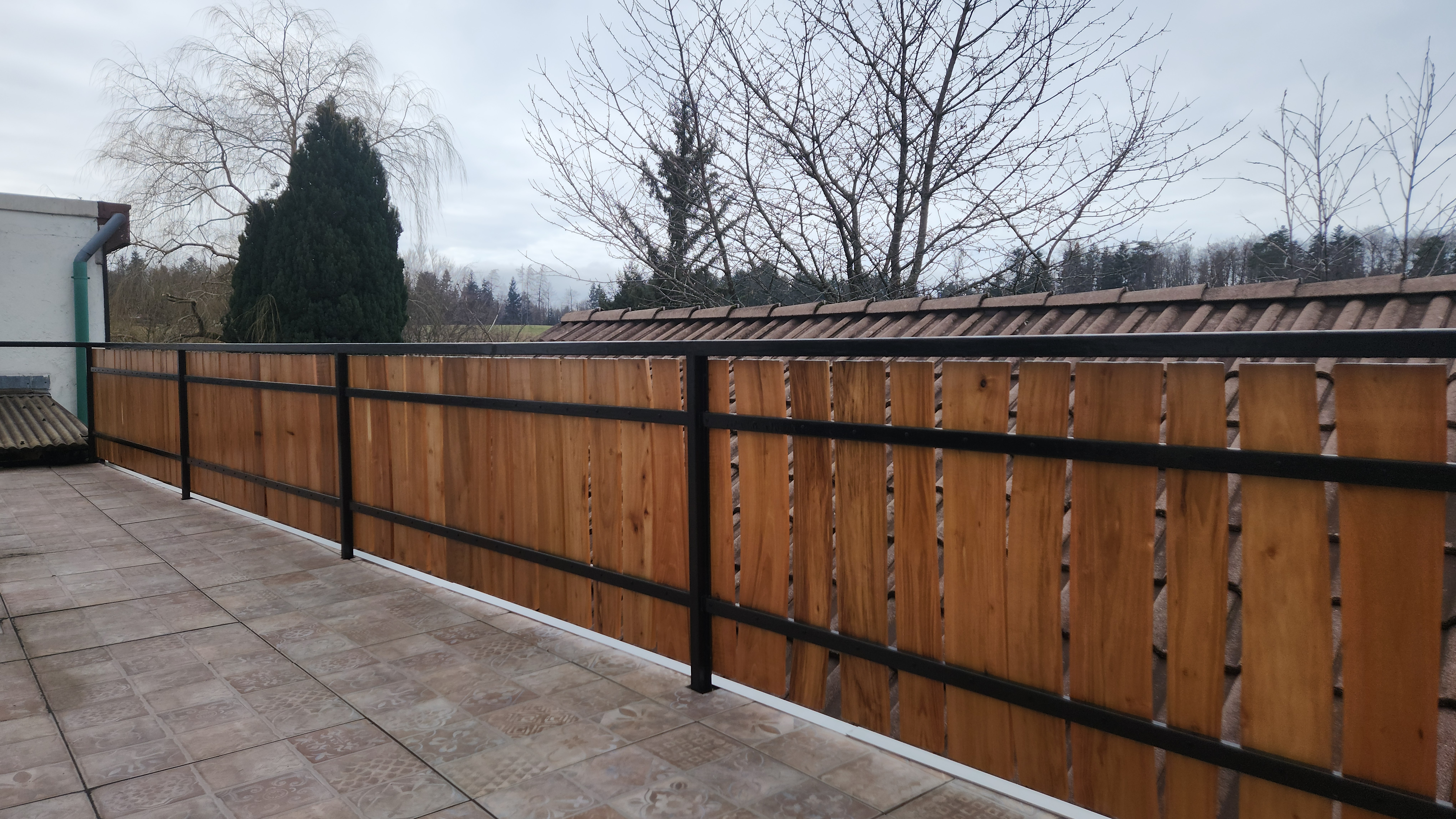 Robinie-Sichtschutzzaun