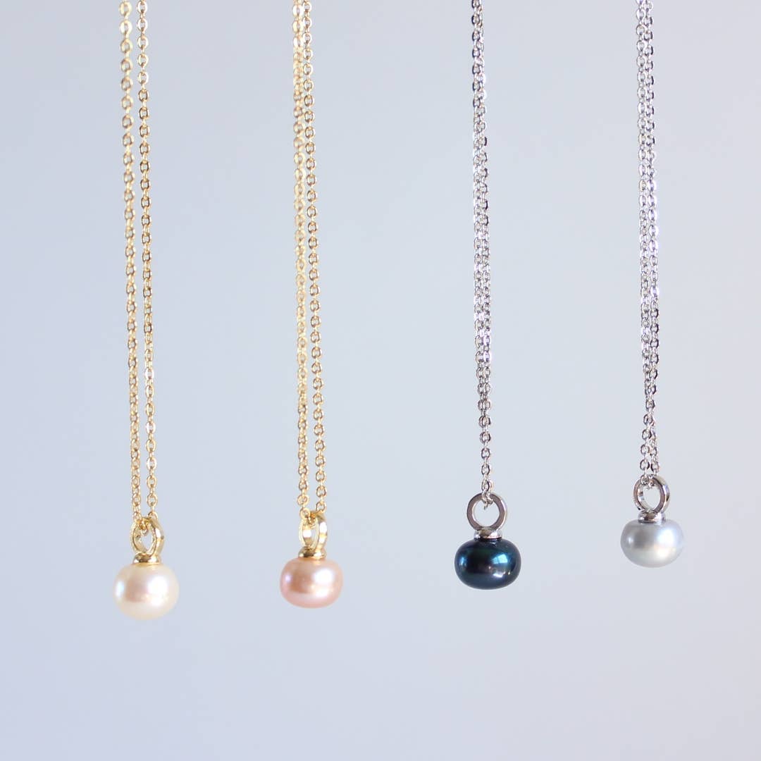 Everyday Single Pearl Pendant Necklace