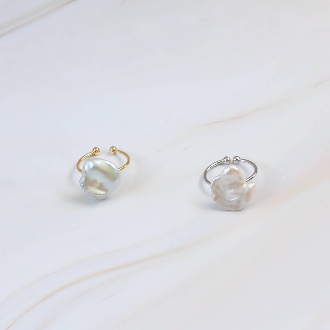 Authentic Freshwater Baroque Pearl Ring