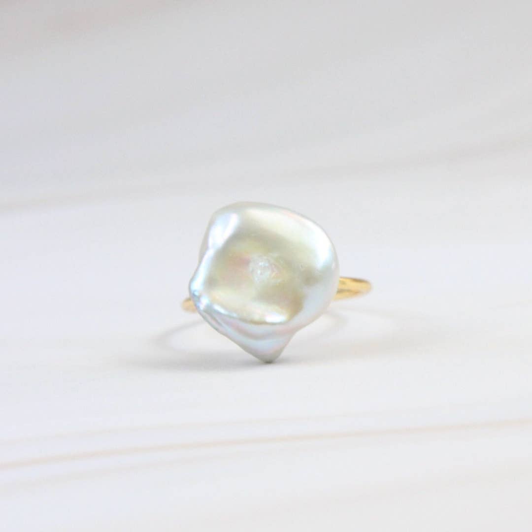 Authentic Freshwater Baroque Pearl Ring