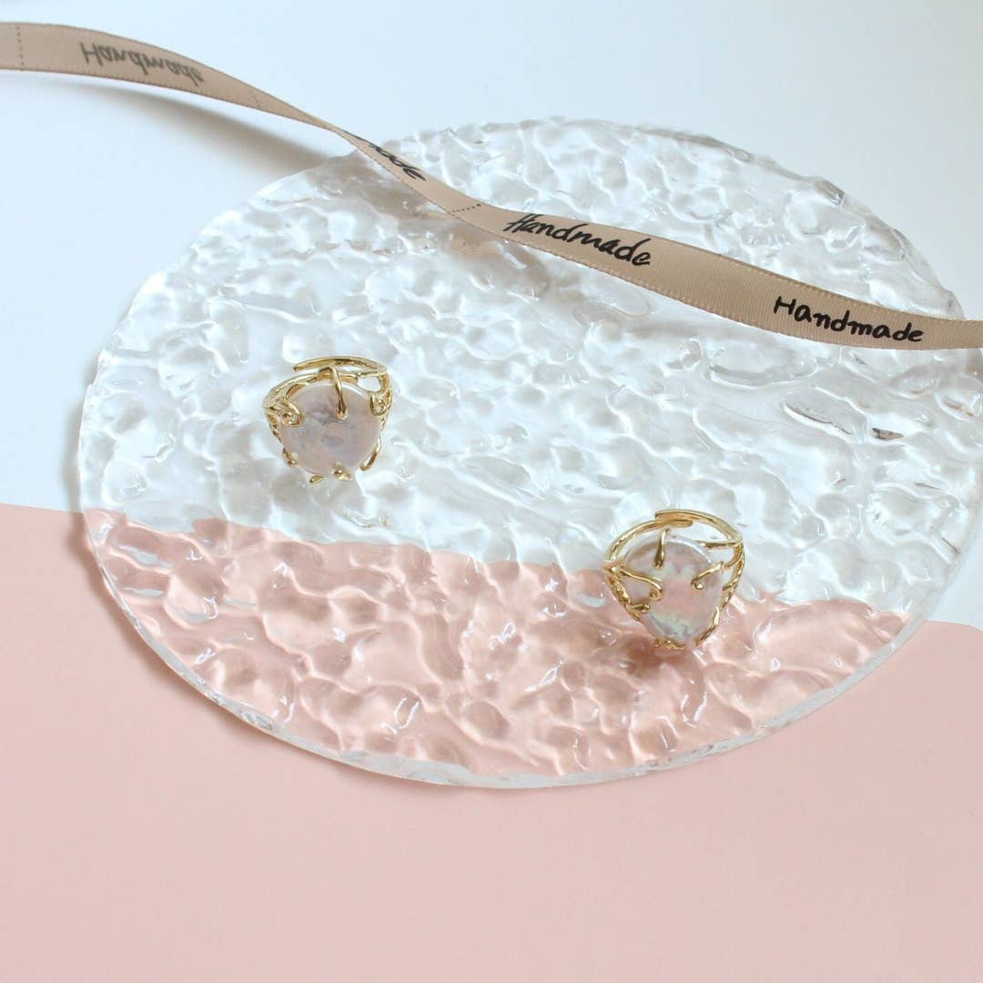 Organic Baroque Pearl Statement Ring