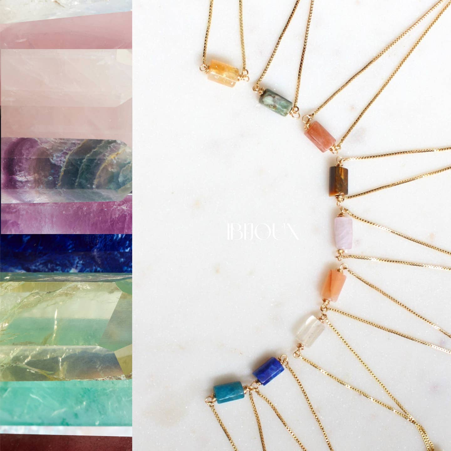 Natural Crystal Bracelet | Minimalist Healing Gemstone Beads