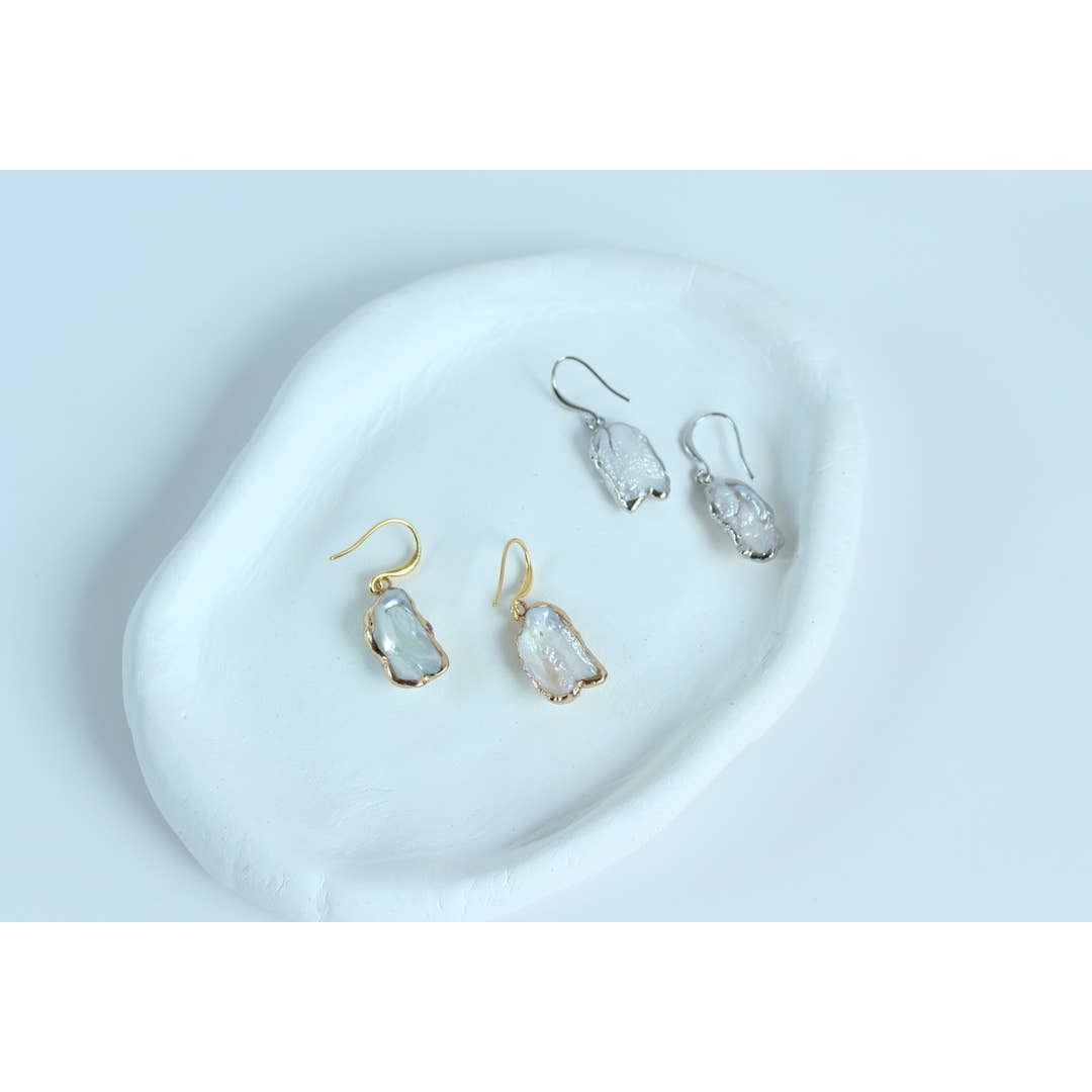 Large Baroque Pearl Earrings