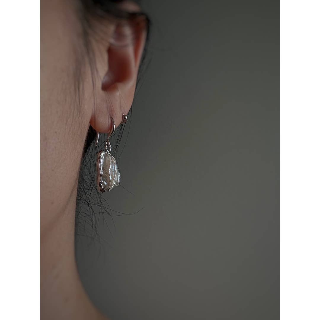 Large Baroque Pearl Earrings