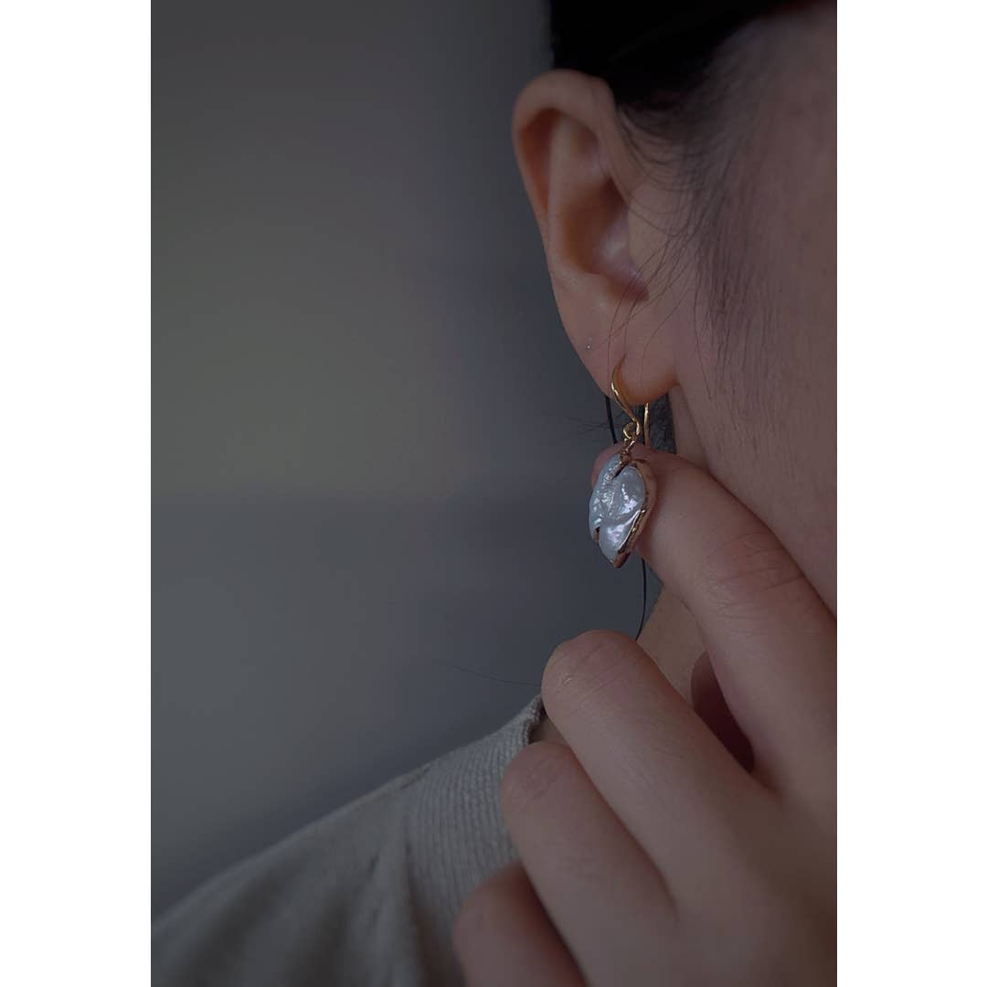 Large Baroque Pearl Earrings