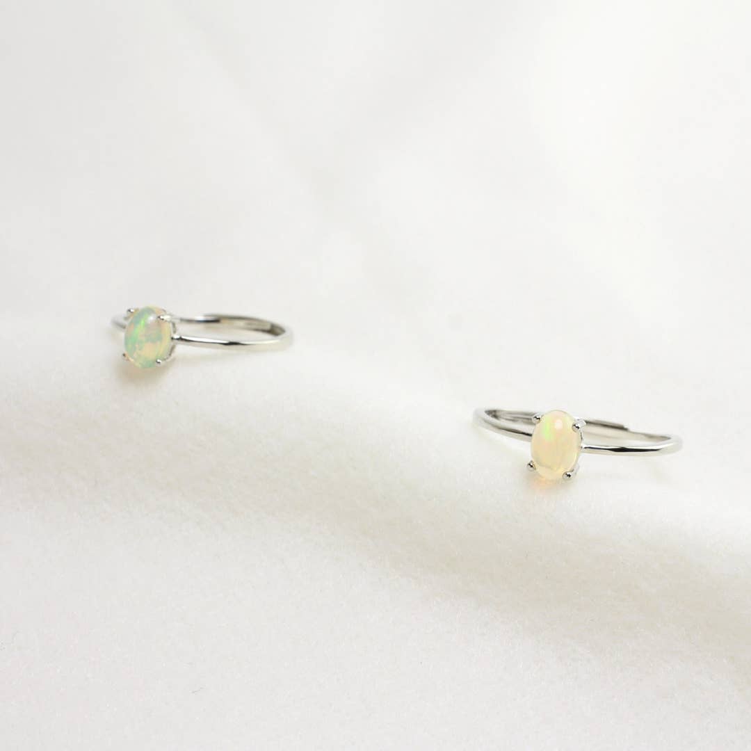 Authentic Ethiopian Opal Ring Adjustable