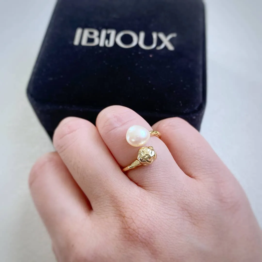 Handmade Baroque Pearl Chunky Ring