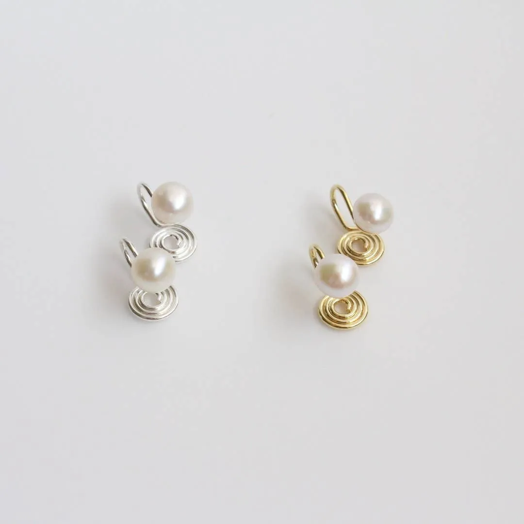 Petite Clip On Pearl Stud Earrings