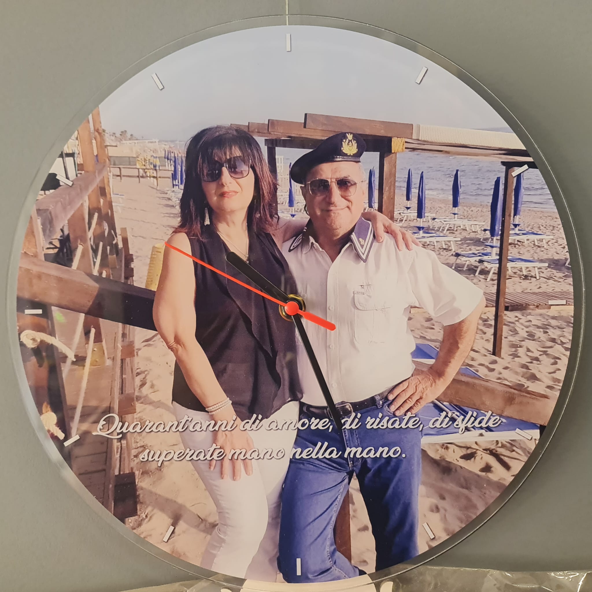orologio in plexiglas personalizzati diametro 30 cm