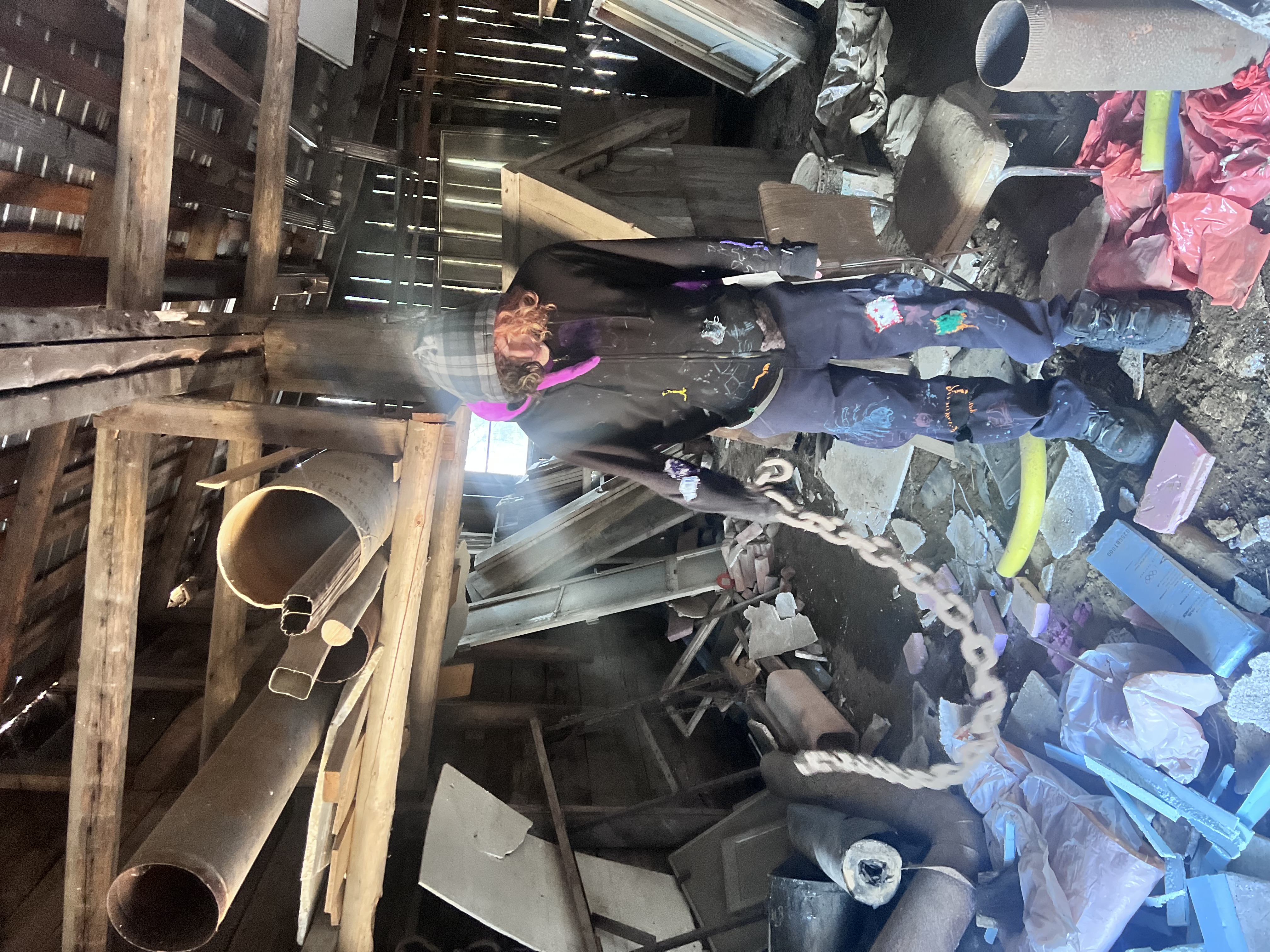 Craziness punk hoodie Baggy pants