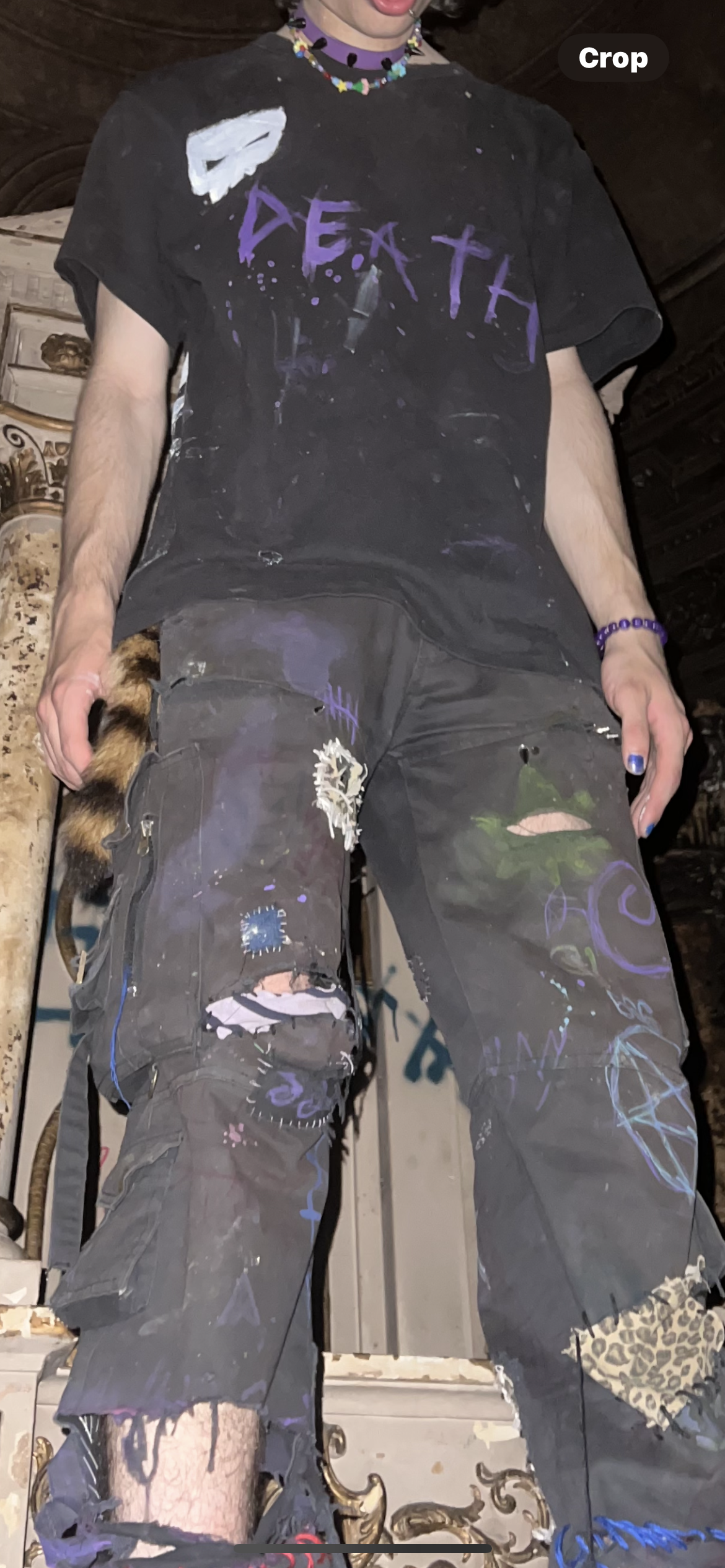 Complete homelessness punk cargo pants 666