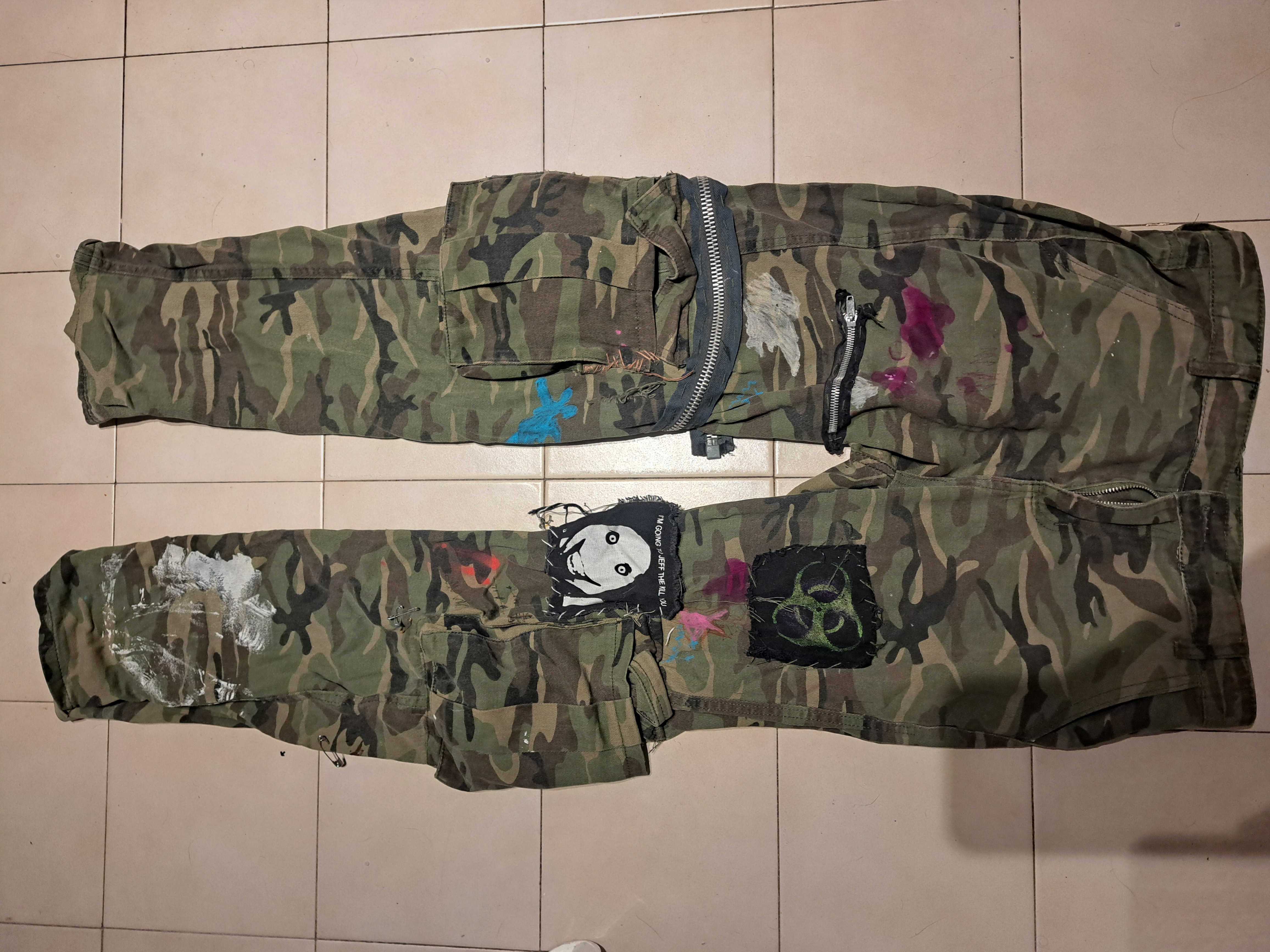 Camouflage creepy punk Cargo Pants