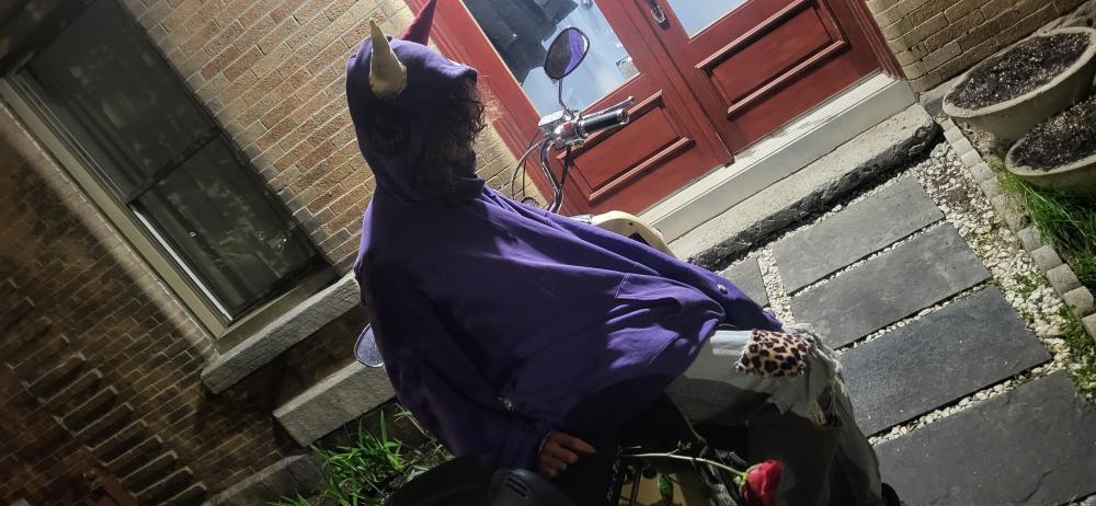 Oversize purple skele demon hoodie