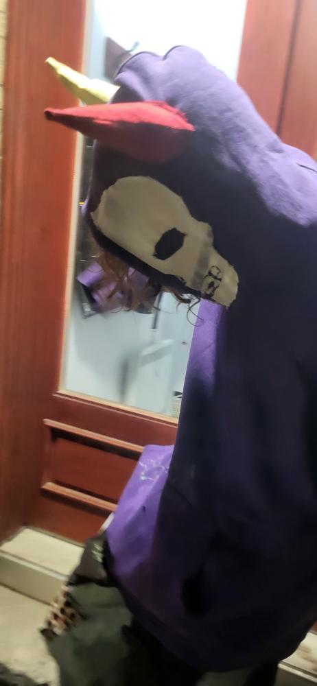 Oversize purple skele demon hoodie