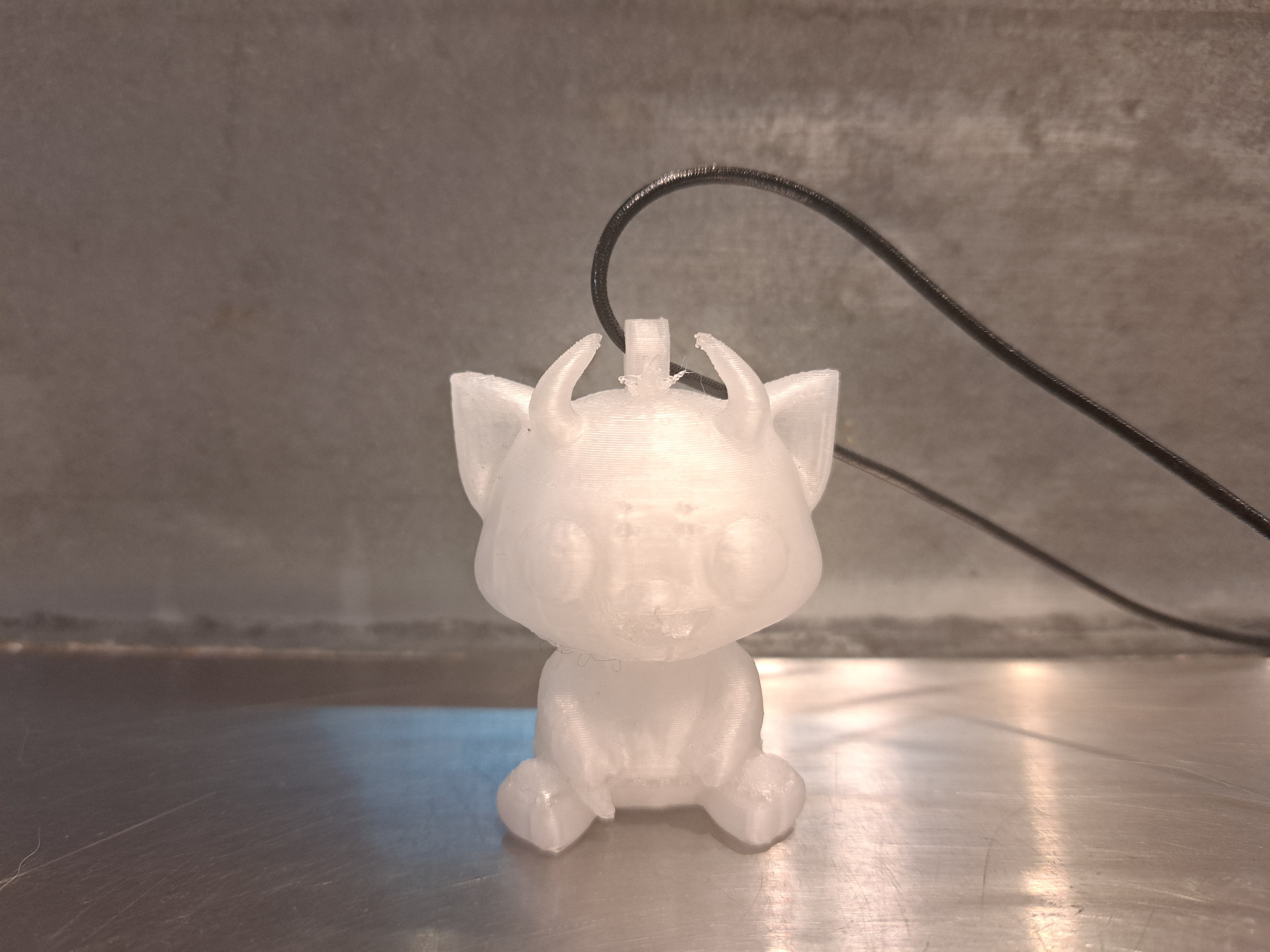 Monster cat and heart Pendant Necklaces