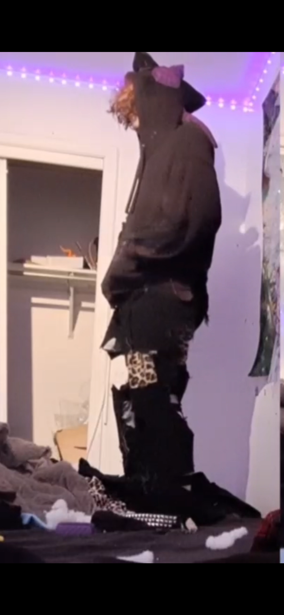 Black joker zip up hoodie punk